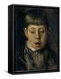 Head of a Boy from the Front, the Gaze Directed Downward-Willem de Zwart-Framed Stretched Canvas