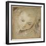 Head of a Boy Looking Down, 1583-Federico Barocci-Framed Giclee Print