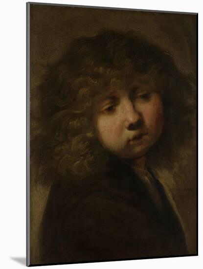 Head of a Boy-Rembrandt van Rijn-Mounted Art Print