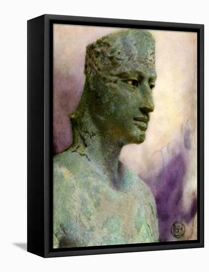 Head of a Bronze Statue of Pepy I, Ancient Egyptian Pharaoh, 24th-23rd Century BC-Winifred Mabel Brunton-Framed Stretched Canvas