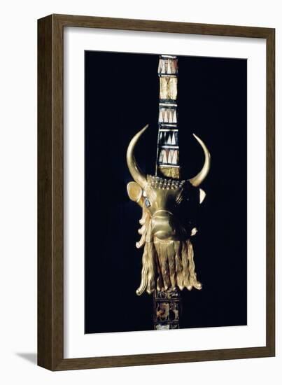 Head of a Bull, Decoration from a Harp, 2800-2300 BC-Mesopotamian-Framed Giclee Print