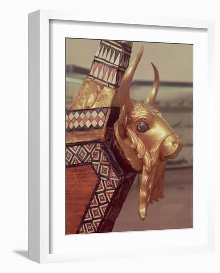 Head of a Bull, Decoration from a Harp, 2800-2300 BC-Mesopotamian-Framed Giclee Print
