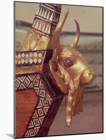 Head of a Bull, Decoration from a Harp, 2800-2300 BC-Mesopotamian-Mounted Giclee Print