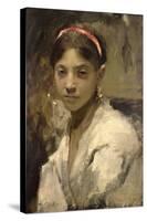 Head of a Capri Girl, 1878-John Singer Sargent-Stretched Canvas