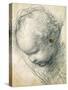 Head of a Cherub-Raphael-Stretched Canvas