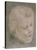 Head of a Child-Leonardo da Vinci-Stretched Canvas