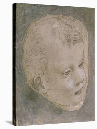 Head of a Child-Leonardo da Vinci-Stretched Canvas