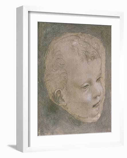 Head of a Child-Leonardo da Vinci-Framed Giclee Print