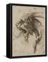 Head of a Chimera Par Franco (Called Semolei) (Pen, Brown Indian Ink on Paper)-Giovanni Battista Franco-Framed Stretched Canvas