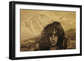 Head of a Demon, 1890-Mikhail Aleksandrovich Vrubel-Framed Giclee Print