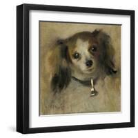 Head of a Dog, 1870-Pierre-Auguste Renoir-Framed Art Print