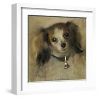 Head of a Dog, 1870-Pierre-Auguste Renoir-Framed Art Print