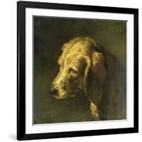 Head of a Dog, by Nicolas Toussaint Charlet, C. 1820-45-Nicolas Toussaint Charlet-Framed Art Print