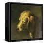 Head of a Dog-Nicolas Toussaint Charlet-Framed Stretched Canvas