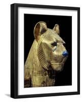 Head of a Funerary Couch in the Form of a Cheetah or Lion, Thebes, Egypt-Robert Harding-Framed Photographic Print