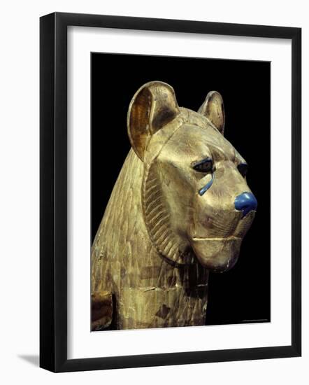 Head of a Funerary Couch in the Form of a Cheetah or Lion, Thebes, Egypt-Robert Harding-Framed Photographic Print