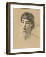 Head of a Girl, 1883-Edward John Poynter-Framed Giclee Print