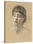 Head of a Girl, 1883-Edward John Poynter-Stretched Canvas