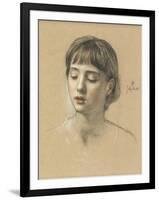 Head of a Girl, 1883-Edward John Poynter-Framed Giclee Print