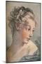 Head of a Girl, 18th century, (1916)-Francois Boucher-Mounted Giclee Print