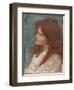 Head of a Girl, C. 1892-1900-John William Waterhouse-Framed Giclee Print