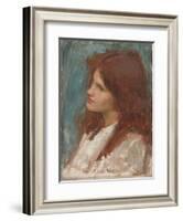 Head of a Girl, C. 1892-1900-John William Waterhouse-Framed Giclee Print