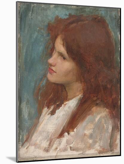 Head of a Girl, C. 1892-1900-John William Waterhouse-Mounted Giclee Print
