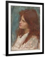 Head of a Girl, C. 1892-1900-John William Waterhouse-Framed Giclee Print