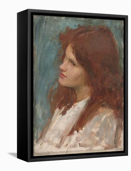 Head of a Girl, C. 1892-1900-John William Waterhouse-Framed Stretched Canvas
