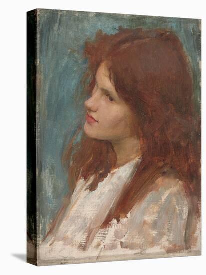 Head of a Girl, C. 1892-1900-John William Waterhouse-Stretched Canvas