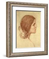 Head of a Girl, c.1905-John William Waterhouse-Framed Giclee Print