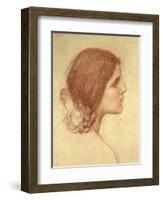 Head of a Girl, c.1905-John William Waterhouse-Framed Giclee Print