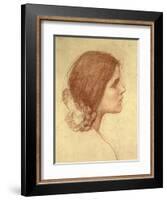 Head of a Girl, c.1905-John William Waterhouse-Framed Giclee Print