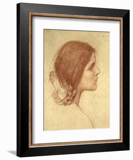 Head of a Girl, c.1905-John William Waterhouse-Framed Giclee Print