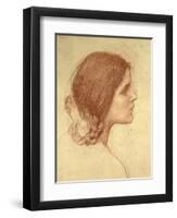 Head of a Girl, c.1905-John William Waterhouse-Framed Giclee Print