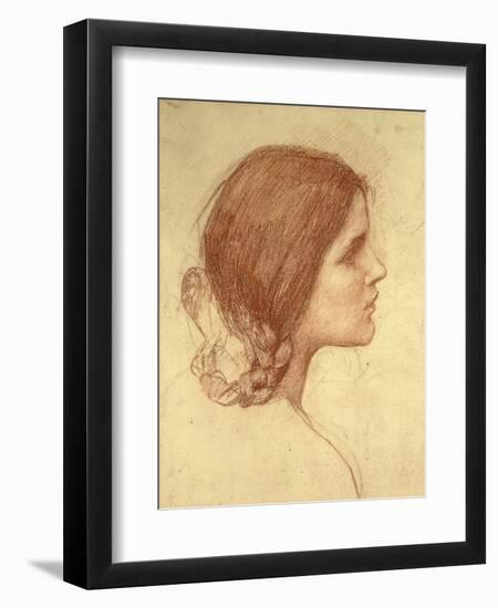 Head of a Girl, c.1905-John William Waterhouse-Framed Giclee Print