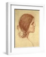 Head of a Girl, c.1905-John William Waterhouse-Framed Giclee Print