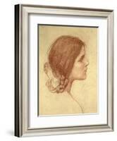 Head of a Girl, c.1905-John William Waterhouse-Framed Giclee Print