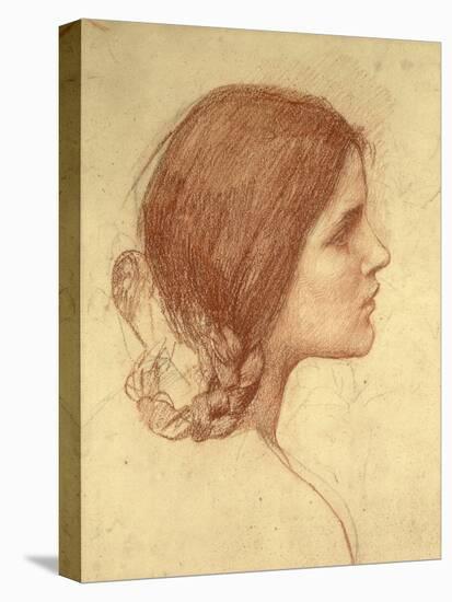 Head of a Girl, c.1905-John William Waterhouse-Stretched Canvas