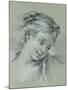 Head of a Girl Looking Down to the Right-Francois Boucher-Mounted Giclee Print