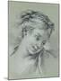 Head of a Girl Looking Down to the Right-Francois Boucher-Mounted Giclee Print