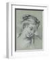 Head of a Girl Looking Down to the Right-Francois Boucher-Framed Giclee Print