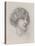 Head of a Girl (Pencil on Paper)-Walter John Knewstub-Stretched Canvas