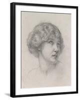 Head of a Girl (Pencil on Paper)-Walter John Knewstub-Framed Giclee Print