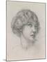 Head of a Girl (Pencil on Paper)-Walter John Knewstub-Mounted Giclee Print