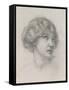 Head of a Girl (Pencil on Paper)-Walter John Knewstub-Framed Stretched Canvas