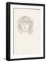 Head of a Girl (Pencil on Paper)-Evelyn De Morgan-Framed Giclee Print