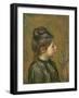 Head of a Girl-Pierre-Auguste Renoir-Framed Giclee Print