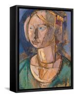 Head of a Girl-Gino Rossi-Framed Stretched Canvas