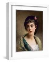 Head of a Girl-Gustave Jacquet-Framed Giclee Print